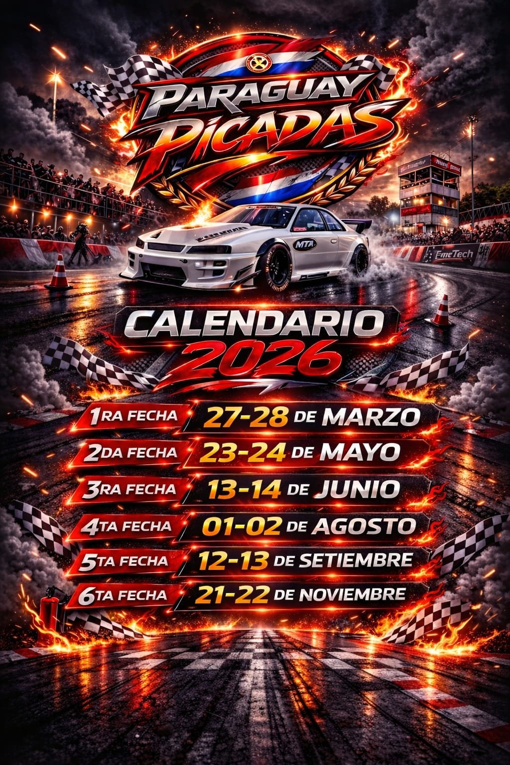 Calendario Paraguay Picadas 2026